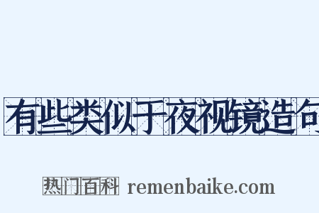 有些类似于夜视镜造句是什么意思的图片